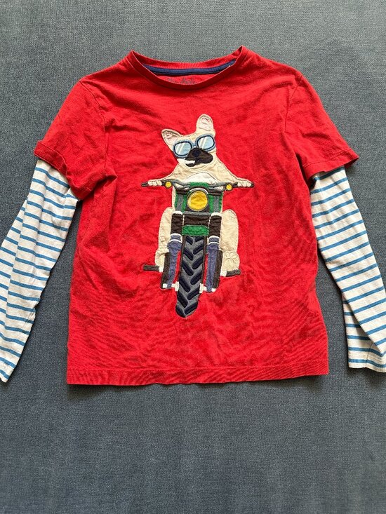 Mini Boden Other - Mini Boden Bulldog on Motorcycle Shirt
